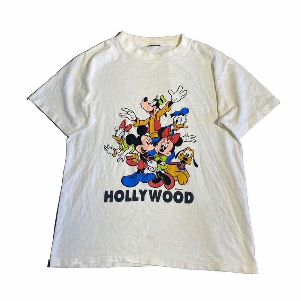 90s Disney Hollywood Mickey Mouse And Friends T-Shirt White